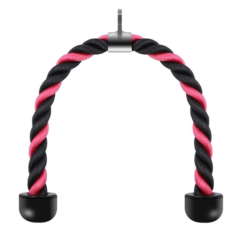 Accessories Heavy Duty Biceps Triceps Training Nylon Pull Rope With Stainless Steel Snap Hook TwoColor Down Fitness Cable Attachm7