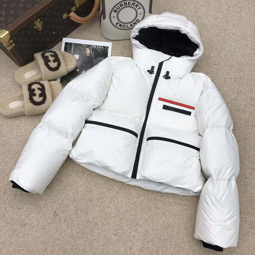Designer down jacket PRA women's waistband budge 90% top thickened goose feather filling size 36 38 40, Customize
Designer down jacket PRA women's waistband budge 90% top thickened goose feather filling size 36 38 40, Customize