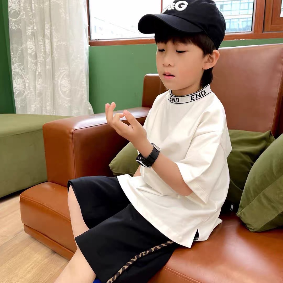 Summer Children Boys Sets Kids 2pcs Kisd Boy Short Sleeves Cotton T-Shirt with Shorts Suits Clothing, White
Summer Children Boys Sets Kids 2pcs Kisd Boy Short Sleeves Cotton T-Shirt with Shorts Suits Clothing, White