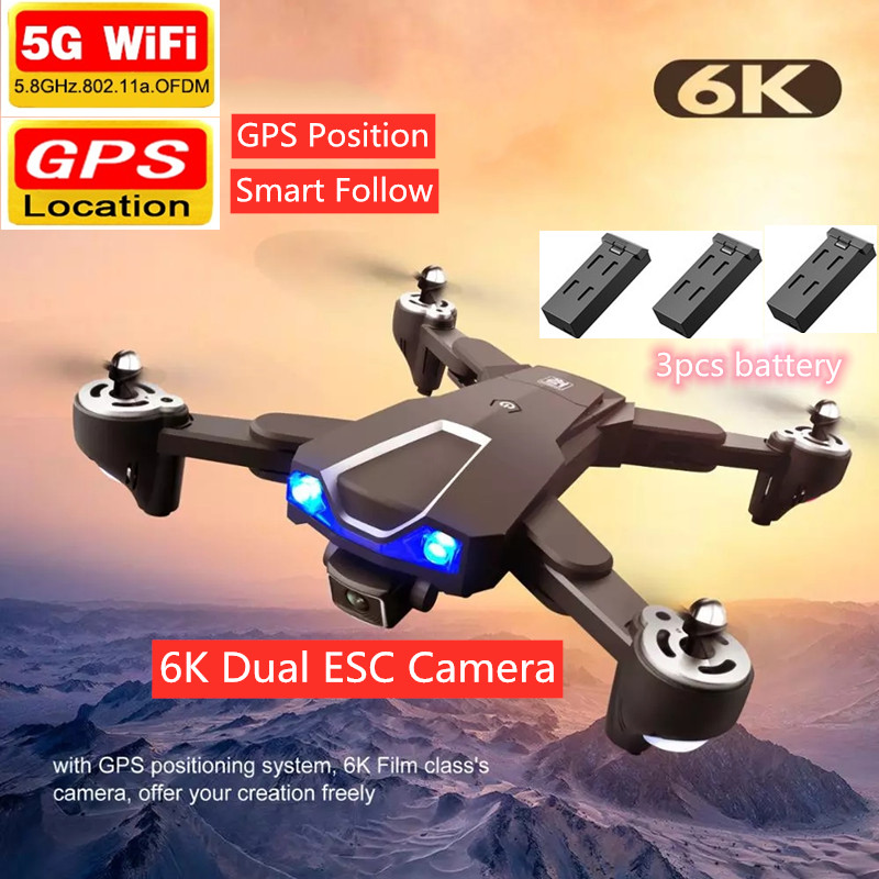 5G GPS 6K HD ESC Camera Remote Control Drone 6K Dual Camera GPS Postion Optical Flow Smart Follow Real-Time Transmission Aircraf, 4k camera 1battery
5G GPS 6K HD ESC Camera Remote Control Drone 6K Dual Camera GPS Postion Optical Flow Smart Follow Real-Time Transmission Aircraf, 4k camera 1battery