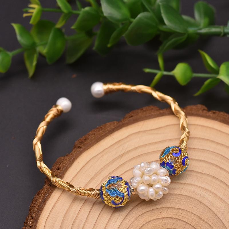 Bangle Pure Natural Freshwater Pearl Bracelet Baroque Open Woman Handmade Luxury Jewelry
Bangle Pure Natural Freshwater Pearl Bracelet Baroque Open Woman Handmade Luxury Jewelry