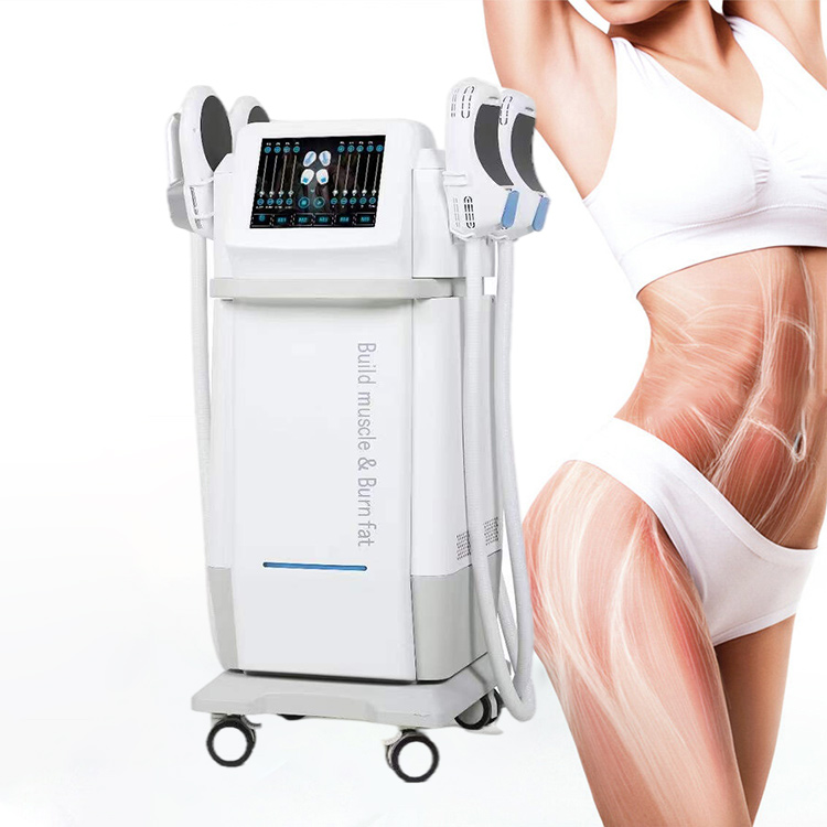 Salon use EMS Muscle Stimulator electromagnetic EMslim HI-EMT machine 2 or 4 handles for arms and thigh fat burning shaping equipment