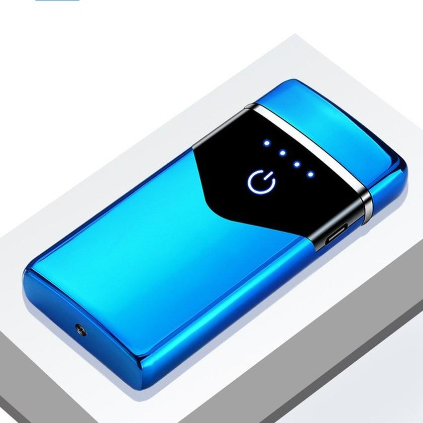Dual Arc USB Lighter Rechargeable Electronic Lighters LED Screen Plasma Power Display Thunder Gadgets For Man W260202