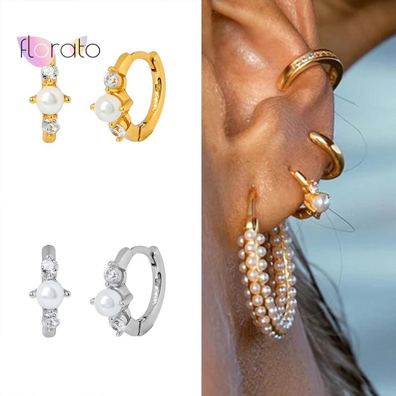 Sterling Silver White Pearl Earrings For Women Small Hoop Simulated Circle Fashion Korean Jewelry & Huggie
Sterling Silver White Pearl Earrings For Women Small Hoop Simulated Circle Fashion Korean Jewelry & Huggie