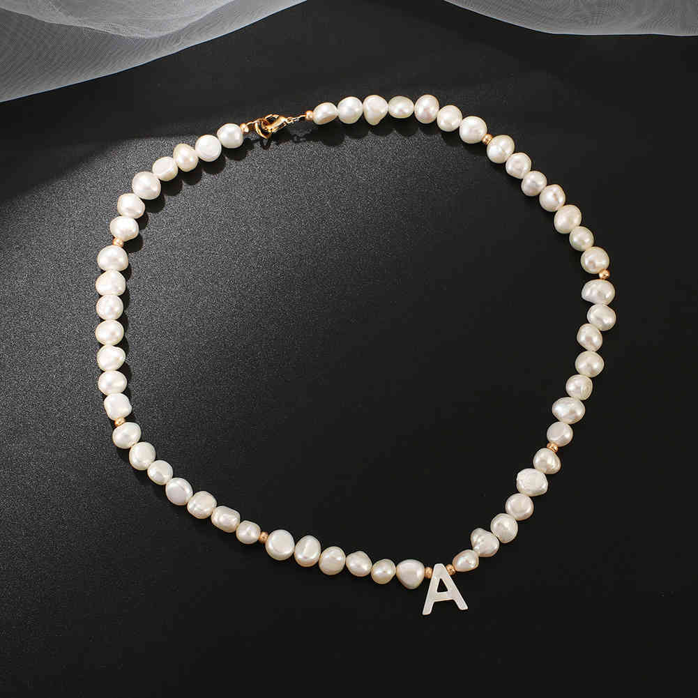 Real Freshwater Pearl Necklace Choker For Women Alphabet A-Z Shell Letter Initial Buckle Gold Color Pendant Jewelry Gift, Silver
Real Freshwater Pearl Necklace Choker For Women Alphabet A-Z Shell Letter Initial Buckle Gold Color Pendant Jewelry Gift, Silver