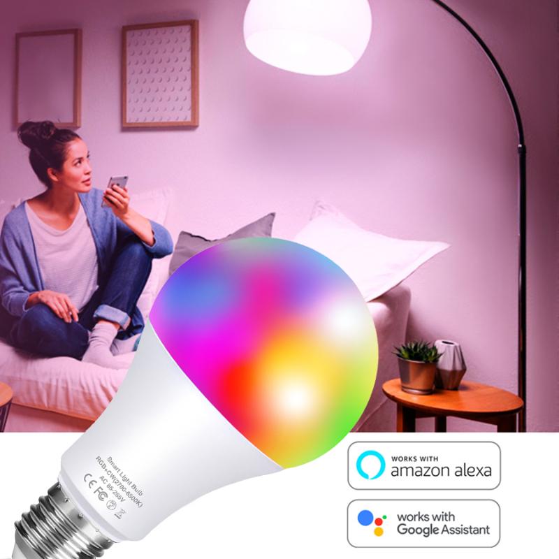 Alexa Smart Light Bulb E27 E14 B22 10W 80W Equivalent Led RGB Color Changing Dimmable Lights Bulbs Work With Google Home
Alexa Smart Light Bulb E27 E14 B22 10W 80W Equivalent Led RGB Color Changing Dimmable Lights Bulbs Work With Google Home