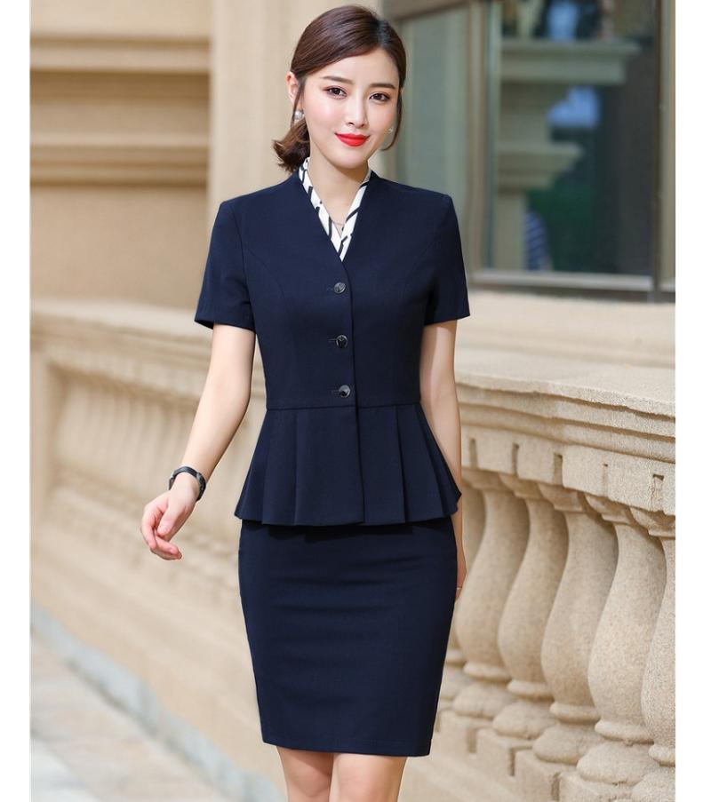 Work Dresses Summer Formal Women Skirt Suits Blazer And Jacket Sets Ladies Wear Business Clothes Short Sleeve Navy Blue, Black blazer only
Work Dresses Summer Formal Women Skirt Suits Blazer And Jacket Sets Ladies Wear Business Clothes Short Sleeve Navy Blue, Black blazer only
