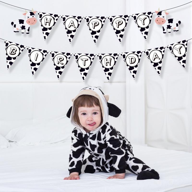 Party Decoration Farm Animals Milk Cow Theme Paper HAPPY BIRTHDAY Hanging Banners Triangle Flags Baby Shower Bunting
Party Decoration Farm Animals Milk Cow Theme Paper HAPPY BIRTHDAY Hanging Banners Triangle Flags Baby Shower Bunting