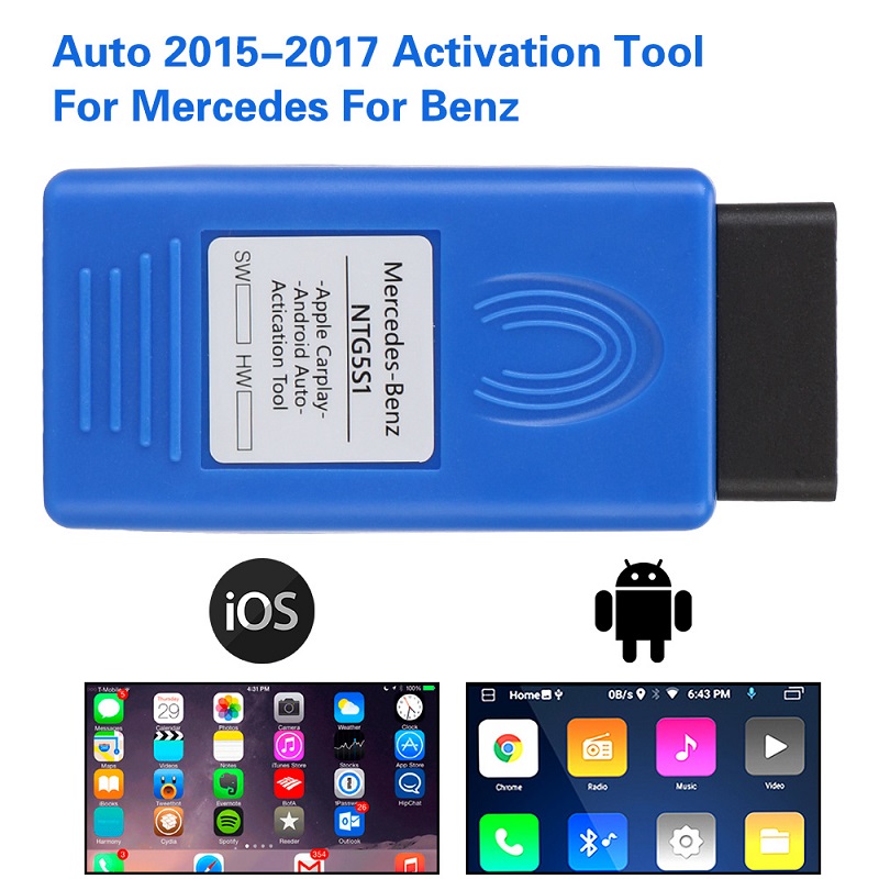 NTG5 S1 CarPlay Activation Tool for Benz Car A/B/CLA/GLA/GLE/CLS Android &IOS Plug & Play OBD2 Interface