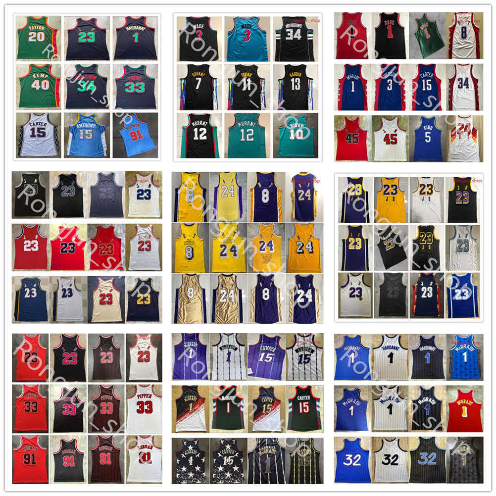 Mitchell Ness Authentic Stitched Retro Basketball Jerseys Rose Pippen Rodman Iverson Garnett Durant Irving Harden Wade Mutombo McGrady Hardaway Carter Payton, White
Mitchell Ness Authentic Stitched Retro Basketball Jerseys Rose Pippen Rodman Iverson Garnett Durant Irving Harden Wade Mutombo McGrady Hardaway Carter Payton, White