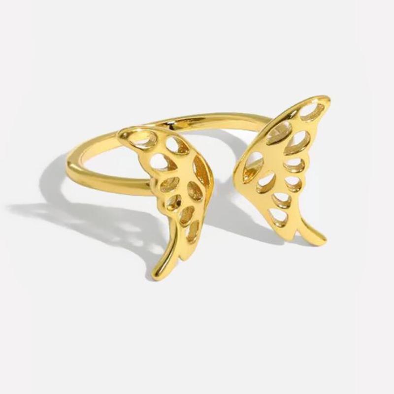 Wedding Rings Retro Minimalist Silver Color Open For Women Personality Feather Hollow Butterfly Adjustable Finger Ring Girl Jewelry Gift
Wedding Rings Retro Minimalist Silver Color Open For Women Personality Feather Hollow Butterfly Adjustable Finger Ring Girl Jewelry Gift