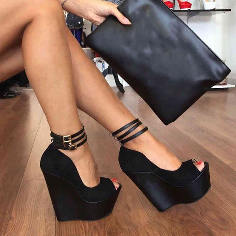 dress shoes laigzem women heels platform wedge pumps evening party height increase sandals ladies woman zapatos big size 45 48 9ied, Black
dress shoes laigzem women heels platform wedge pumps evening party height increase sandals ladies woman zapatos big size 45 48 9ied, Black