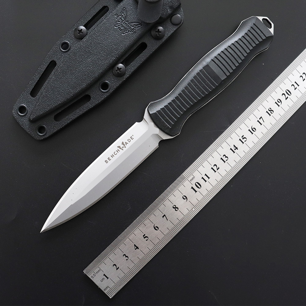 BM Knife BM133 BM4600 Double Action Fixed Blade Knife D2 steel spear point Plain Classic black handle Tactical knives
BM Knife BM133 BM4600 Double Action Fixed Blade Knife D2 steel spear point Plain Classic black handle Tactical knives