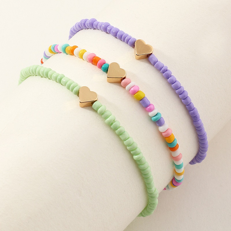 Fashion anklets elastic multi-layer colorful mixed color rice bead heart love anklet
Fashion anklets elastic multi-layer colorful mixed color rice bead heart love anklet