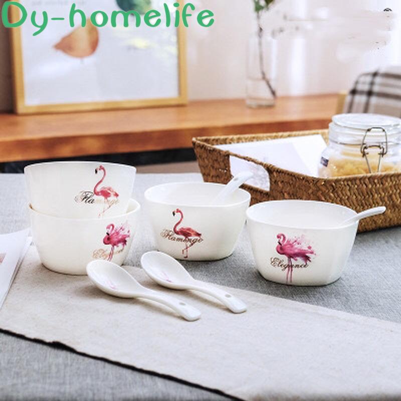400ml Nordic Creative Flamingo Ceramic White Round Bowl Family Kitchen Roasted Porcelain Rice Ramen Salad Dessert Bowls
400ml Nordic Creative Flamingo Ceramic White Round Bowl Family Kitchen Roasted Porcelain Rice Ramen Salad Dessert Bowls