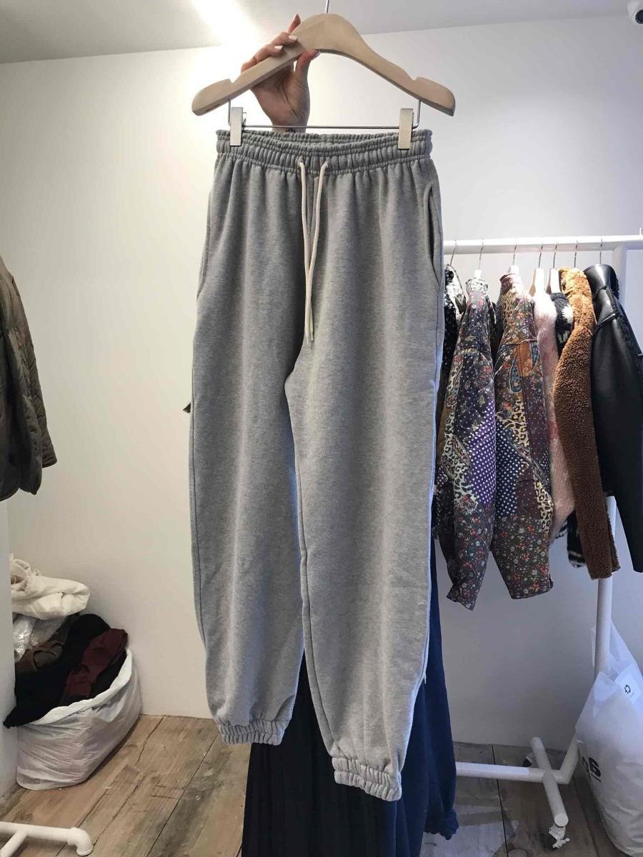 Nomikuma Spring Women Sweatpants Korean Drawstring Lace Up Stretch High Waist Long Trousers Causal Solid Harem Pants 6E050 210427