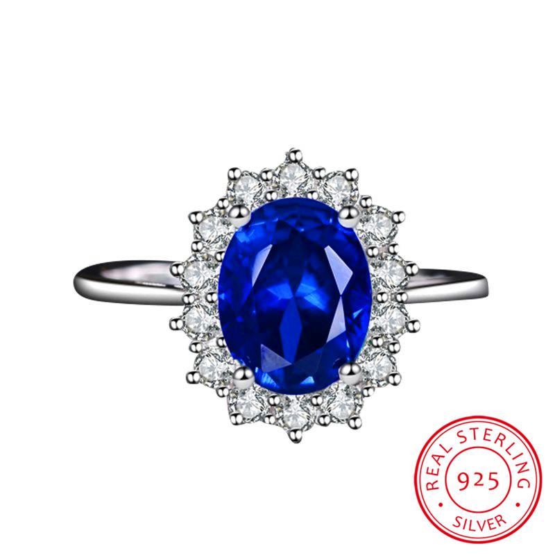 Cluster Rings Big Oval Engagement Ring Vintage Female Natural Blue Sapphire Stone Real Solid 925 Sterling Silver Wedding For Women
Cluster Rings Big Oval Engagement Ring Vintage Female Natural Blue Sapphire Stone Real Solid 925 Sterling Silver Wedding For Women