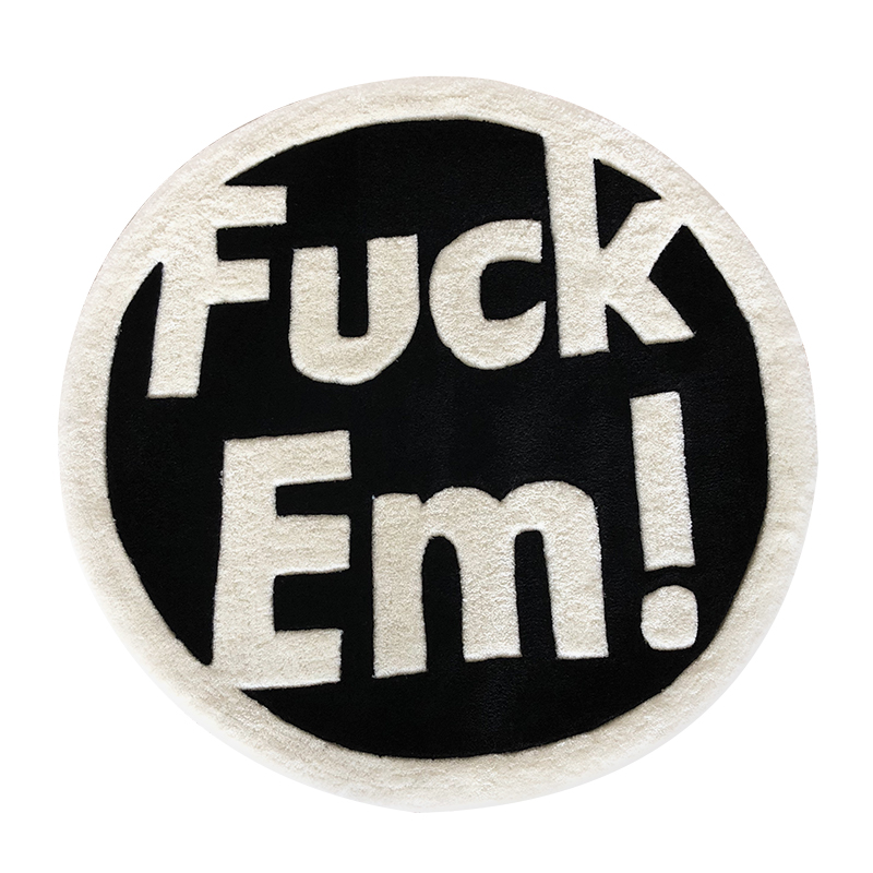 Home Furnishings Trendy GALLERY1950 x FuCk Em Round Shape Art Carpet Cashmere Fashion Parlor Rug Large Floor Mat Supplier, Glowstick
Home Furnishings Trendy GALLERY1950 x FuCk Em Round Shape Art Carpet Cashmere Fashion Parlor Rug Large Floor Mat Supplier, Glowstick