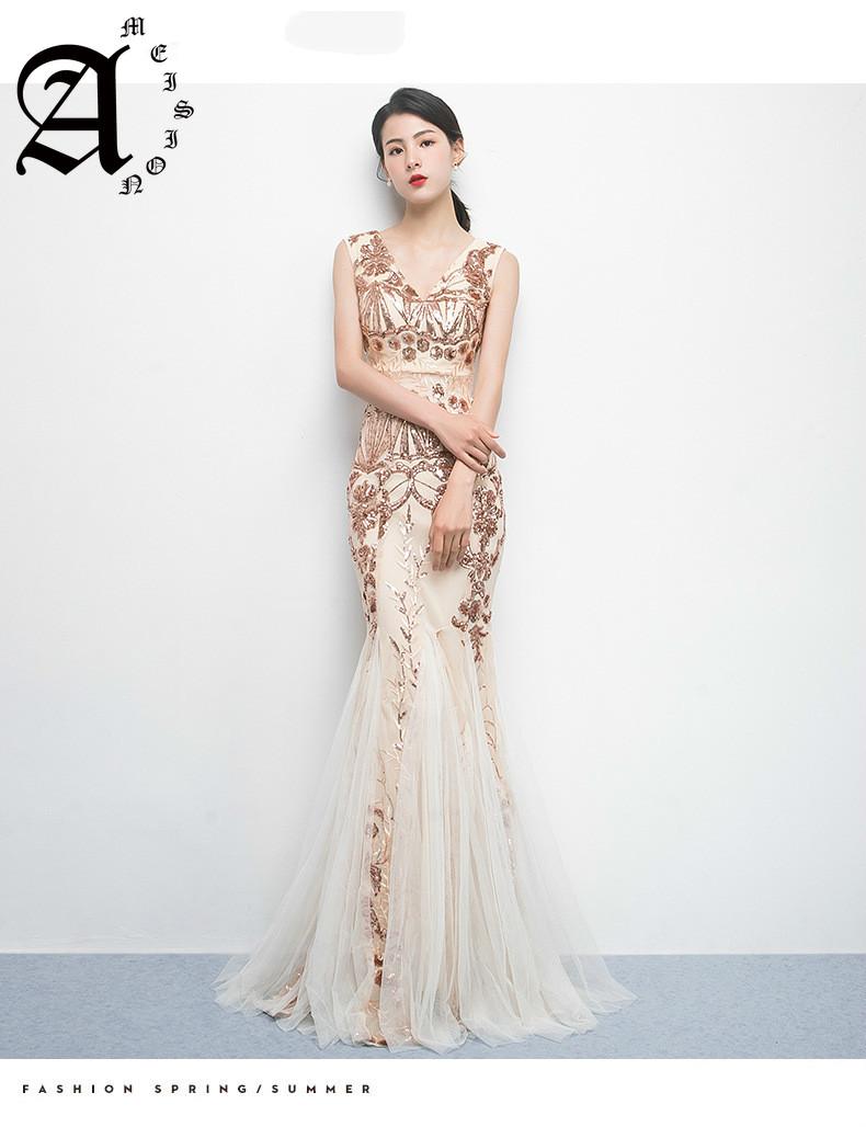 Evening Dresses Ameision 2021 Dress Elegant Sleeveless Floor-length U-back Formal Party Luxury Gold Sequin Prom, Black;red
Evening Dresses Ameision 2021 Dress Elegant Sleeveless Floor-length U-back Formal Party Luxury Gold Sequin Prom, Black;red