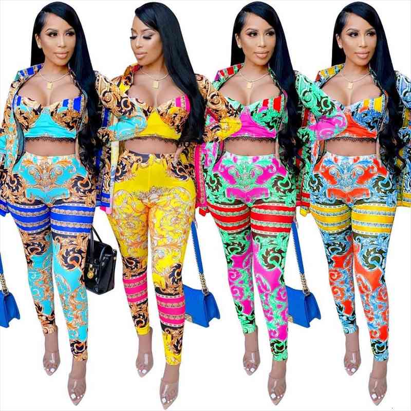 gorgeous floral printing three womenpant pieces sets long sleeves shirt crop pants nightclub party outfits, White
gorgeous floral printing three womenpant pieces sets long sleeves shirt crop pants nightclub party outfits, White