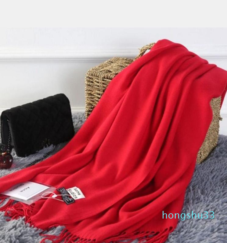 2021 winter 350 gram cashmere scarf high-end soft thick cashmere scarf fashion men's and women's scarf 200*70cm