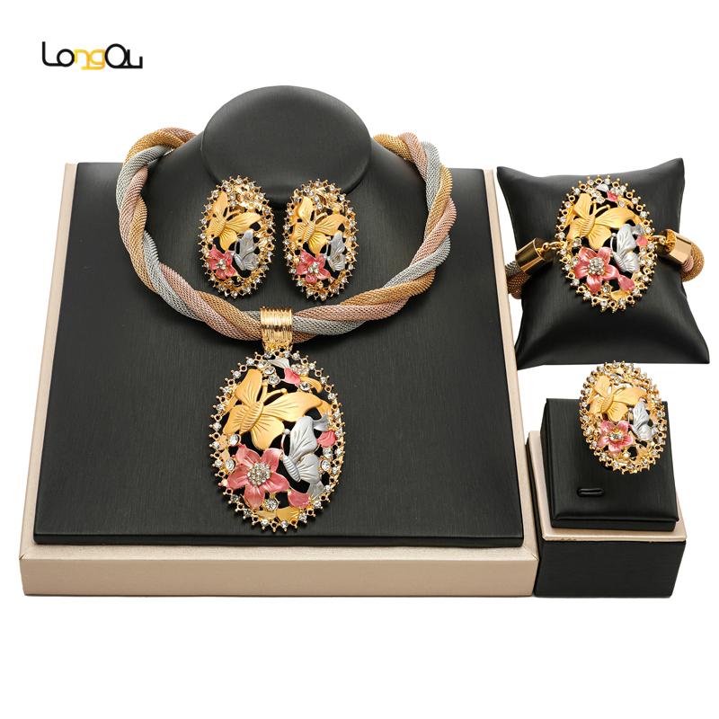 Earrings & Necklace Longqu 2022 Design Nigerian Women Wedding Jewelry Set Fashion African Bridal Wholesale Dubai Gold, Silver
Earrings & Necklace Longqu 2022 Design Nigerian Women Wedding Jewelry Set Fashion African Bridal Wholesale Dubai Gold, Silver