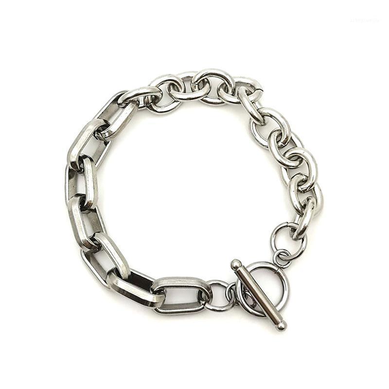 Punk Stainless Steel Oval Toggle Link Cable Chain Curb Connect Bracelets Silver Color For Women Men Fashion Jewelry Link,, Black
Punk Stainless Steel Oval Toggle Link Cable Chain Curb Connect Bracelets Silver Color For Women Men Fashion Jewelry Link,, Black
