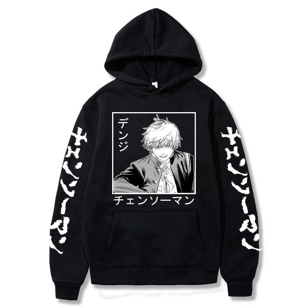 2021 Anime Chainsaw Man Graphic Long Sleeve Hoodies Harajuku Hoodie Pullover Tops Fashion joker H0910