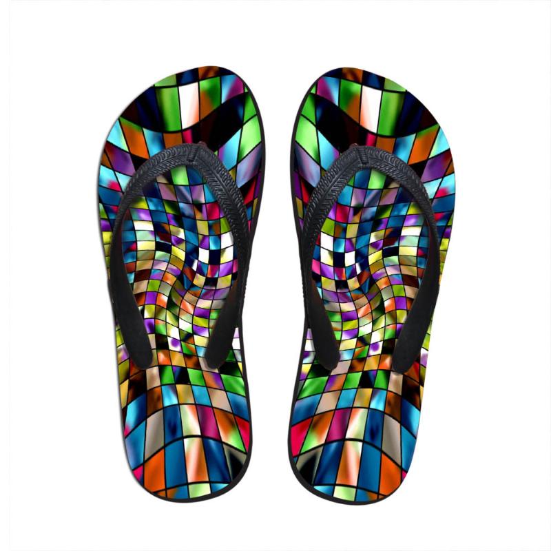 Slippers Noisydesigns Female Flip Flop Mosaic Printed Home Sandals Beach Rubber Ladies Water Shoes Style Designer Casual Lazy, Black
Slippers Noisydesigns Female Flip Flop Mosaic Printed Home Sandals Beach Rubber Ladies Water Shoes Style Designer Casual Lazy, Black