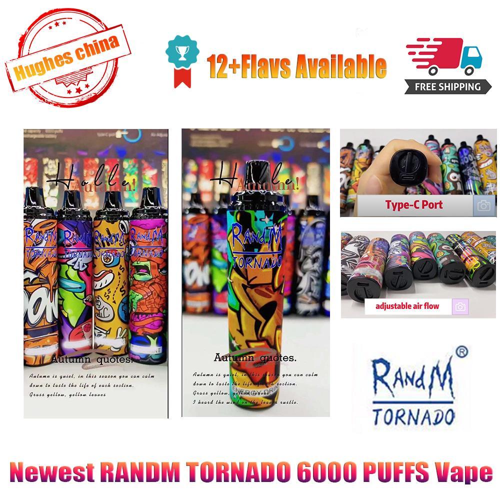 Original RANDM TORNADO 6000 PUFFS E-Cigarette Disposable Vape Pen Device Pod 12ml Capatity 850mah Battery Recharge Type-C Port Air-Adjust Flow VS GEEK BAR gunnpod air
Original RANDM TORNADO 6000 PUFFS E-Cigarette Disposable Vape Pen Device Pod 12ml Capatity 850mah Battery Recharge Type-C Port Air-Adjust Flow VS GEEK BAR gunnpod air