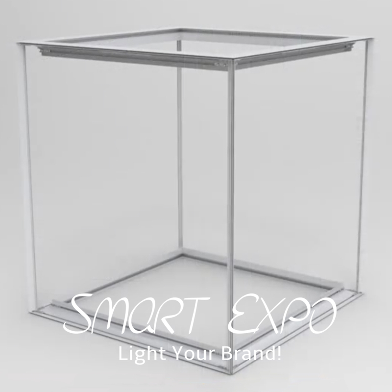 Retail Store Column Lightbox Signs Poster Advertising Display Board with Custom Full Color Graphic Printing (50x50xH90cm)
