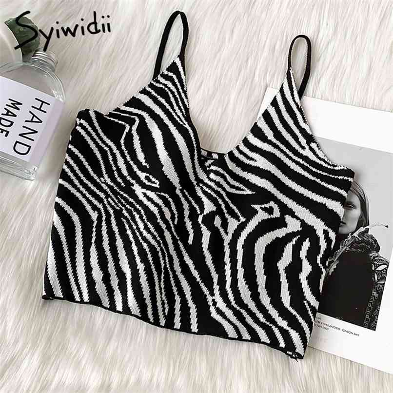 Zebra Pattern Crop Top for Women Knitted Striped Short Tank s Cute Girls Summer Korean Black Clothing 210607
Zebra Pattern Crop Top for Women Knitted Striped Short Tank s Cute Girls Summer Korean Black Clothing 210607