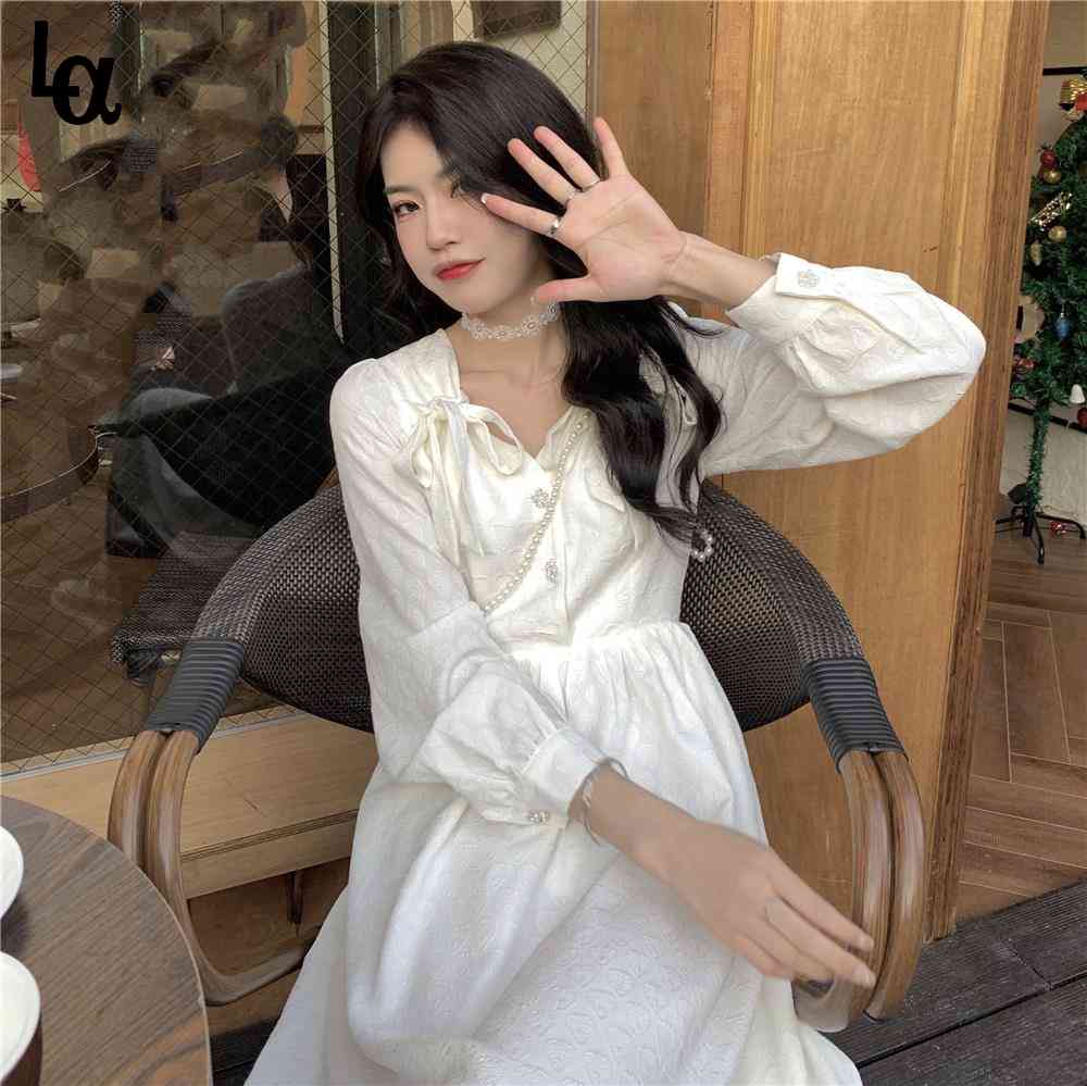 Japanese Kawaii Fairy Preppy Style Princess White Dress Vintage Mori Girly A-Line Mid-Calf Lady Female Vestidos 210519
Japanese Kawaii Fairy Preppy Style Princess White Dress Vintage Mori Girly A-Line Mid-Calf Lady Female Vestidos 210519