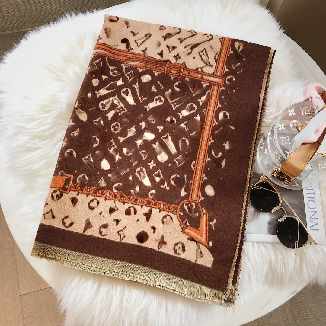 Top Classic Fashion presbyopia Scarf for Women Wool Silk Cashmere Letter Scarf Shawl 2color Ladies Scarves
