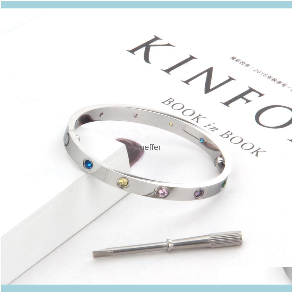 316L Titanium Steel Couple Jewelry Colorf Stone Carter Bangle For Women Men Screwdriver Love Screw Bracelets Femme Pseira Drop Delivery 2021
316L Titanium Steel Couple Jewelry Colorf Stone Carter Bangle For Women Men Screwdriver Love Screw Bracelets Femme Pseira Drop Delivery 2021
