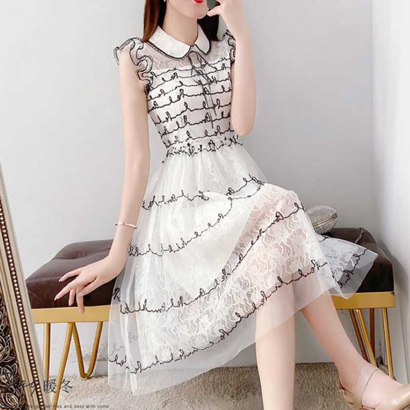 Summer Women Mesh Dress Elegant Chic Embroidery Sleeveless High Waist Party Tulle Midi 210526, Photo color
Summer Women Mesh Dress Elegant Chic Embroidery Sleeveless High Waist Party Tulle Midi 210526, Photo color