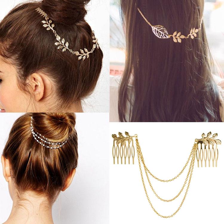 Hair Clips & Barrettes Gold Plated Leaf Shape Accessory Ornaments Decorations For Women Girl Comb Clip With Tassel Headdress
Hair Clips & Barrettes Gold Plated Leaf Shape Accessory Ornaments Decorations For Women Girl Comb Clip With Tassel Headdress