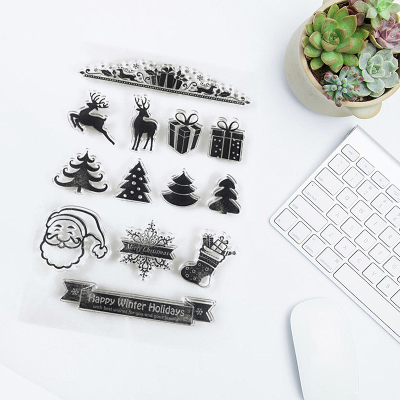 Transparent Silicone Stamps DIY Scrapbooking English Alphabet Number Hand Account Stamp Sheet Embossing Paper Craft Decor