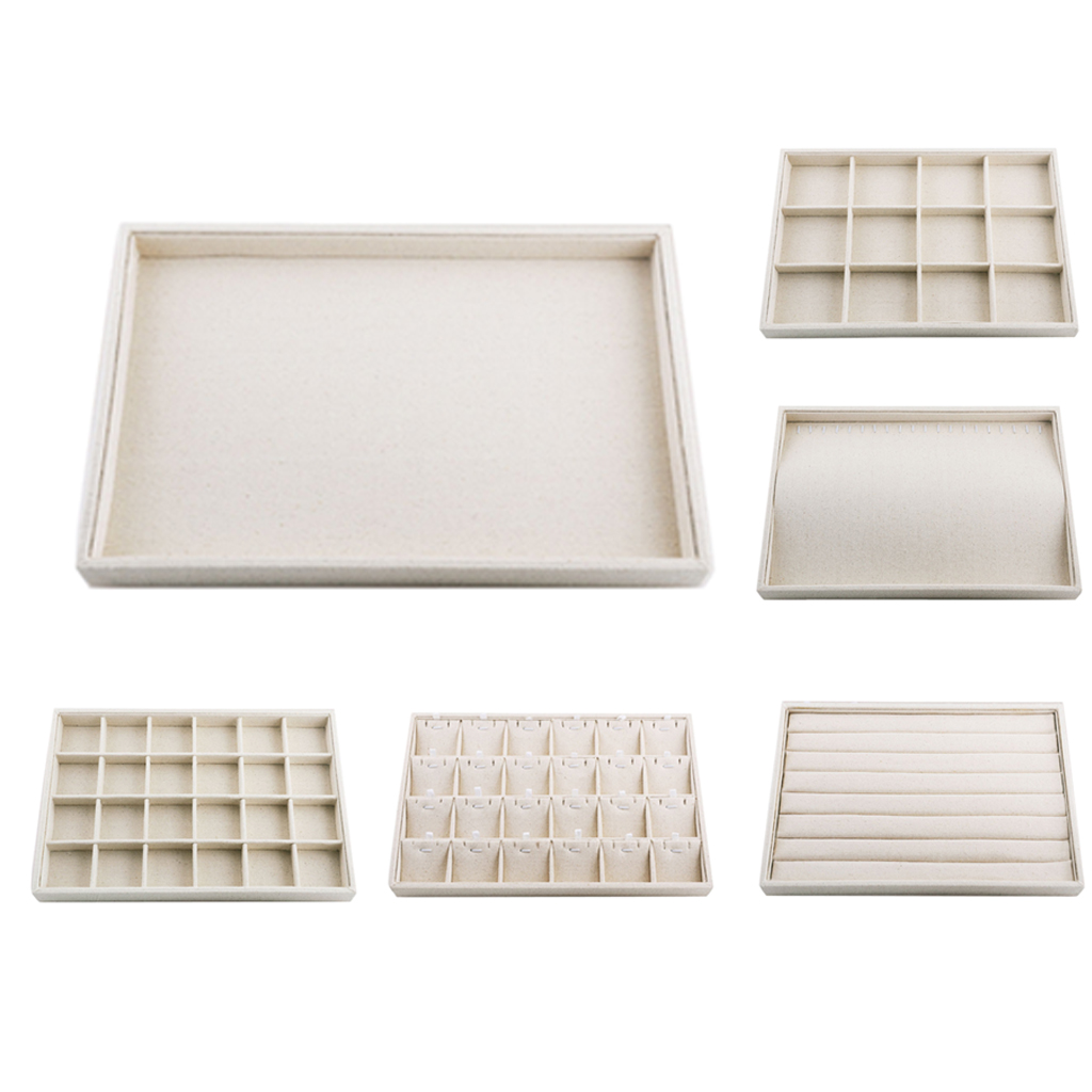 Linen Stackable Jewelry Tray Necklace Showcase Ring Display Organizer, Case for Jewelry Shop Mall
Linen Stackable Jewelry Tray Necklace Showcase Ring Display Organizer, Case for Jewelry Shop Mall
