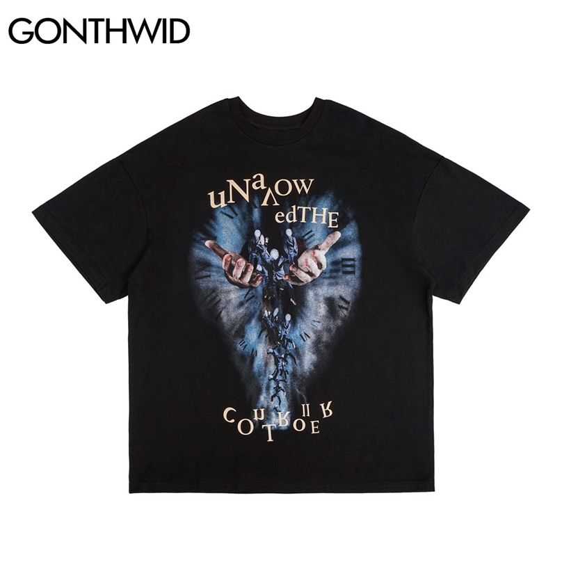 T-Shirt Hip Hop Streetwear Creative Clock Casual Tees Shirts Harajuku Fashion Short Sleeve Cotton Loose Tshirts Tops 210602, Gray
T-Shirt Hip Hop Streetwear Creative Clock Casual Tees Shirts Harajuku Fashion Short Sleeve Cotton Loose Tshirts Tops 210602, Gray