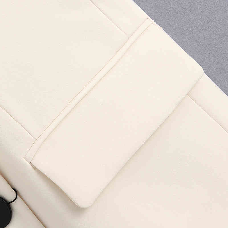 Solid Casual Blazer Vest Women Office Wear Double Breasted Waistcoat Ladies Fashion Pockets Sleeveless Jacket Coats 210515