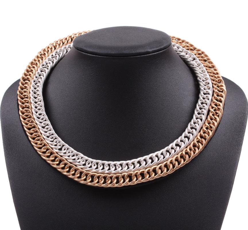 Fashion Gold Silver Color Chain Punk Statement Choker Collar Necklace Party Jewelry For Women Chokers
Fashion Gold Silver Color Chain Punk Statement Choker Collar Necklace Party Jewelry For Women Chokers