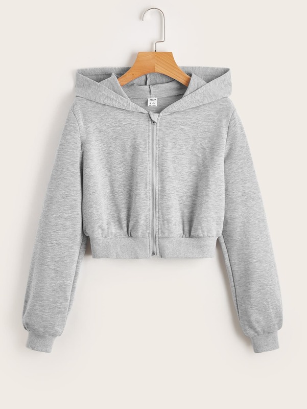Teen Girls Kangaroo Pocket Zip Up Hoodie SHE