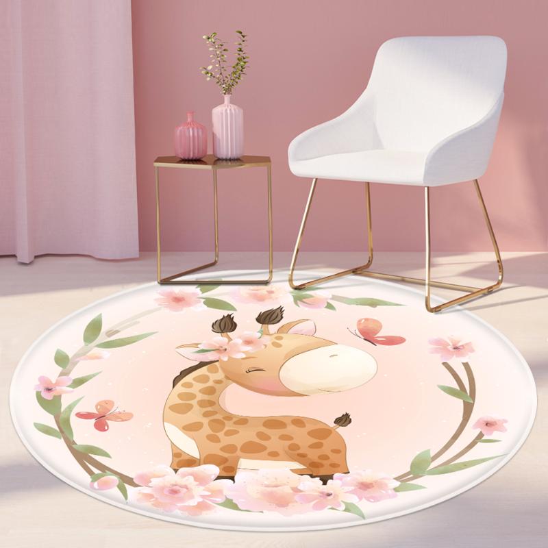 Carpets Sika Deer Flowers Rug Kids Bedroom Cute Carpet Safety Soft Flannel Anti-slip Children Baby Play Mat Home Living Room Round
Carpets Sika Deer Flowers Rug Kids Bedroom Cute Carpet Safety Soft Flannel Anti-slip Children Baby Play Mat Home Living Room Round
