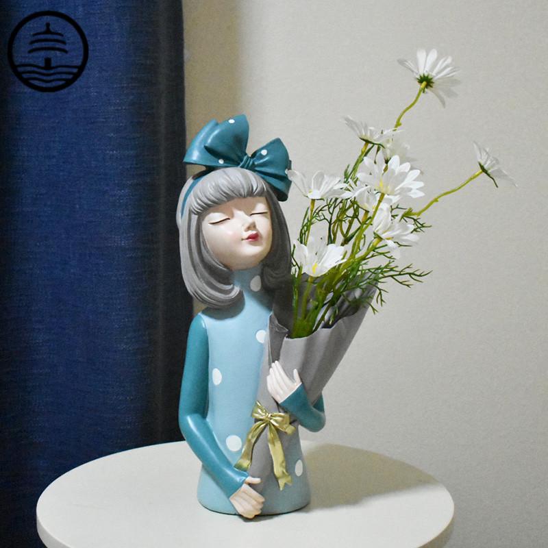 TA Nordic Creative Bowknot Bubble Girl Vase Art Sculpture Figure Flower Receptacle Resin Craft Home Decoration R5974 Vases
TA Nordic Creative Bowknot Bubble Girl Vase Art Sculpture Figure Flower Receptacle Resin Craft Home Decoration R5974 Vases