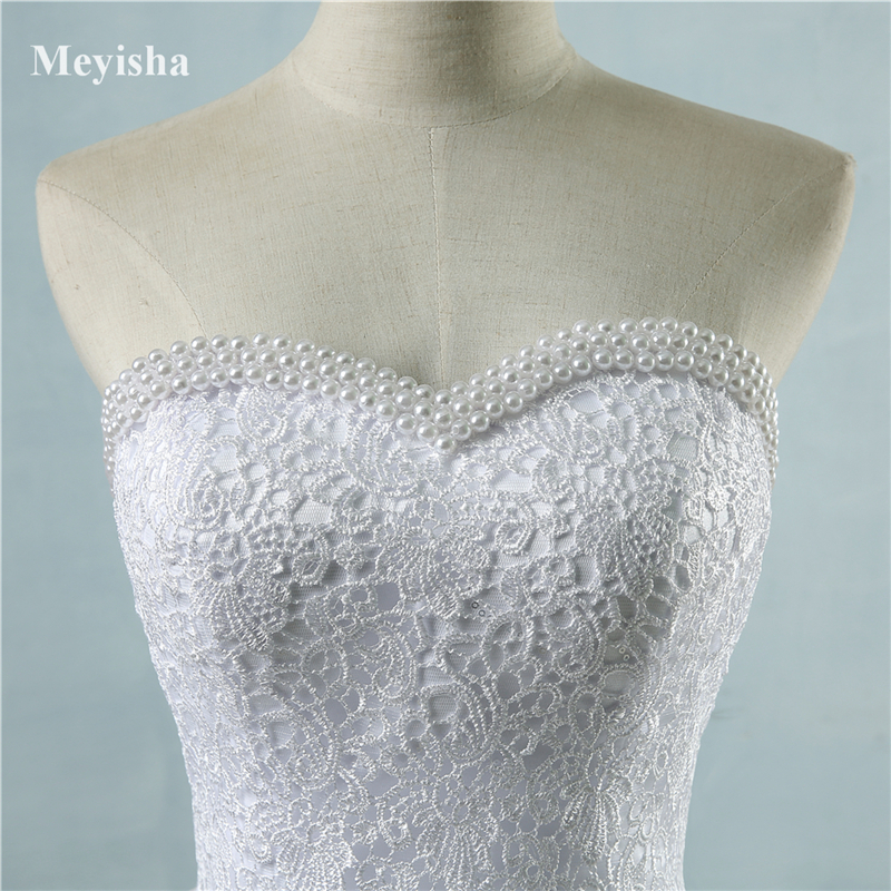 ZJ9069 2021 High Quality White or Ivory Wedding Dresses Lace up Back Bridal Gowns Women Vestidos De Novia size 2-26W
