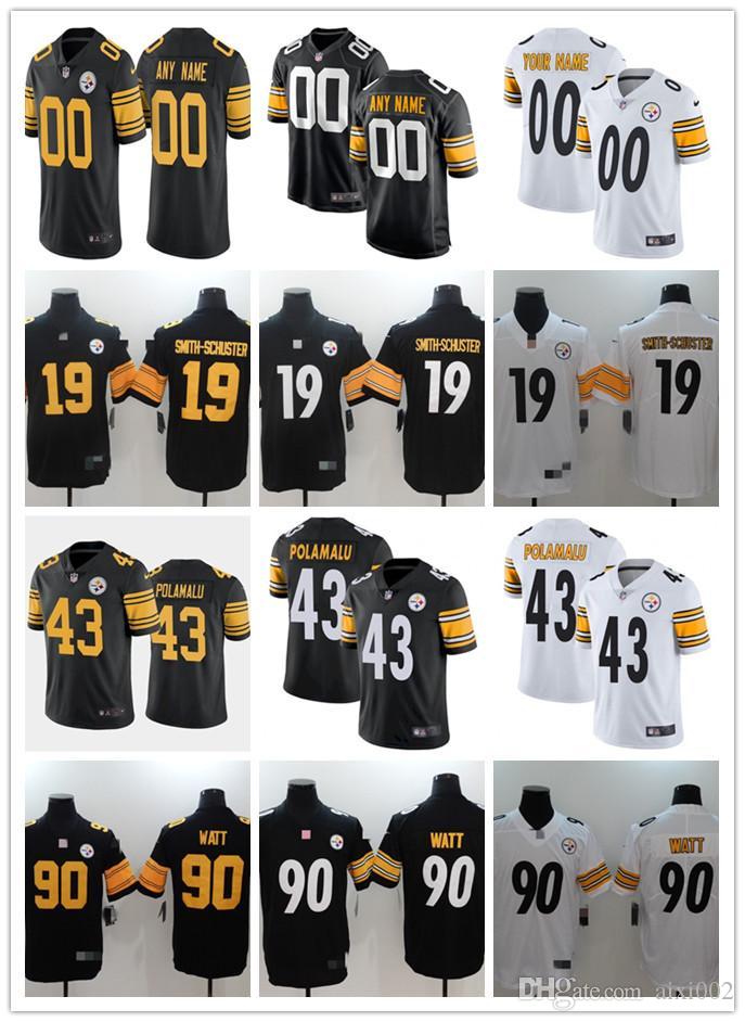 Mens Womens Youth Pittsburgh Steelers 19 JuJu Smith-Schuster 90 T.J. Watt 43 Troy Polamalu Custom Black White Football Jerseys, Black;red
Mens Womens Youth Pittsburgh Steelers 19 JuJu Smith-Schuster 90 T.J. Watt 43 Troy Polamalu Custom Black White Football Jerseys, Black;red