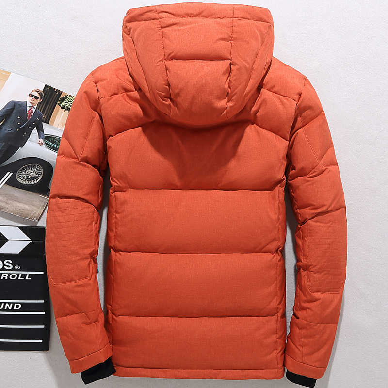 Men Down High Quality Thick Warm Winter Jacket Hooded Thicken Duck Down Parka Coat Casual Slim Overcoat With Many Pockets Mens 211014