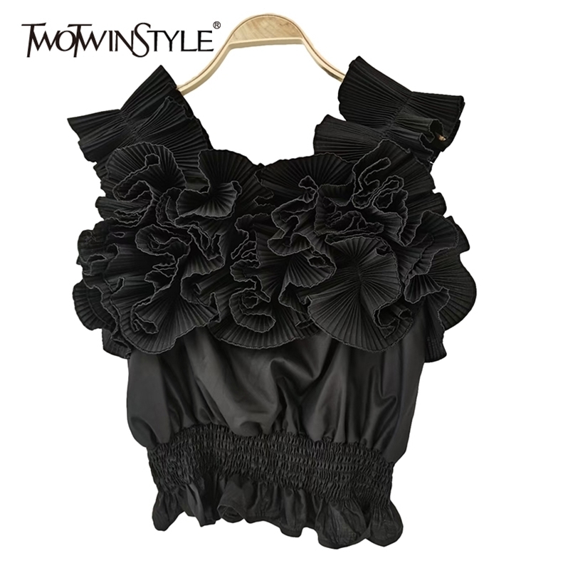 White Patchwork Ruffle Shirt For Women Square Collar Short Sleeve Elegant Blouse Female Fashion Clothing Summer 210524, Black
White Patchwork Ruffle Shirt For Women Square Collar Short Sleeve Elegant Blouse Female Fashion Clothing Summer 210524, Black
