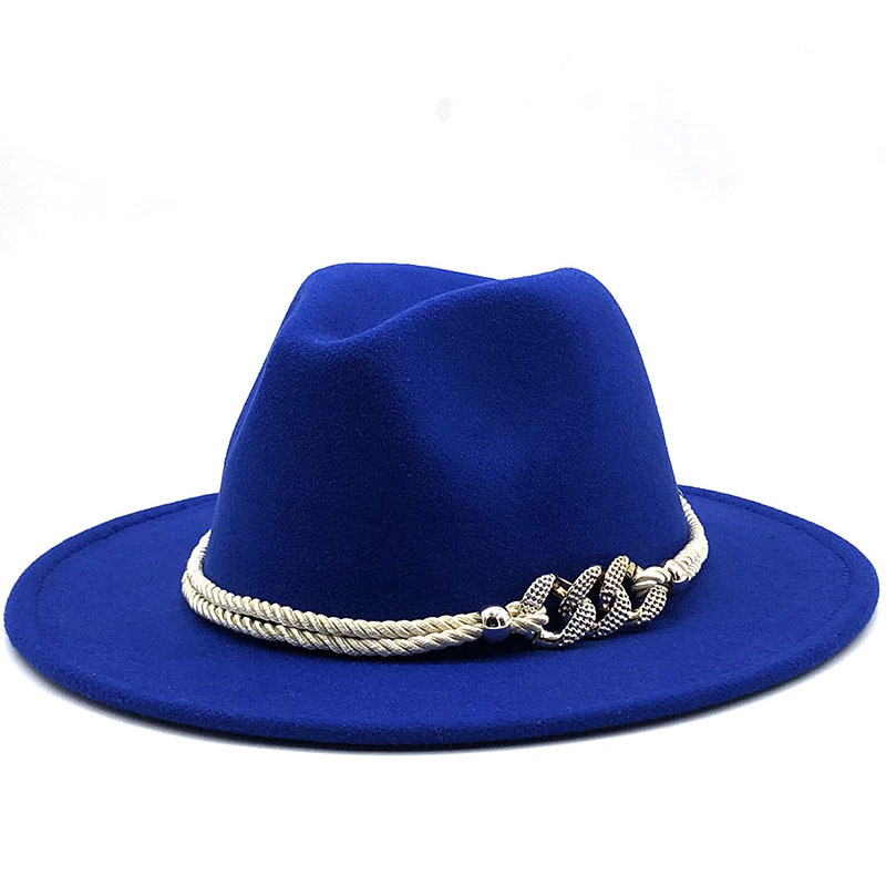 Wide Brim Hats Women Men Wool Felt Jazz Fedora Panama Style Cowboy Trilby Party Formal Dress Hat Large Size Yellow White 58-60CM a3